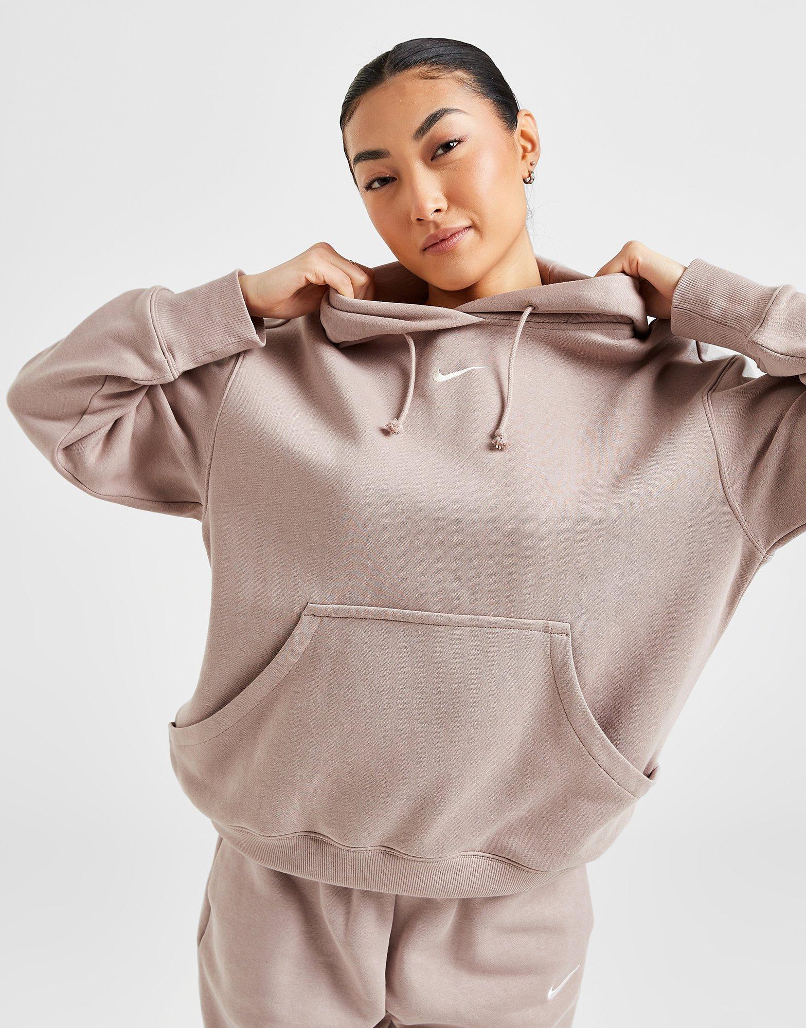 Moteriškas džemperis NIKE DŽEMPERIS SU GOBTUVU   W NSW PHNX FLC OS PO HOODIE DQ5860-272 Rusva