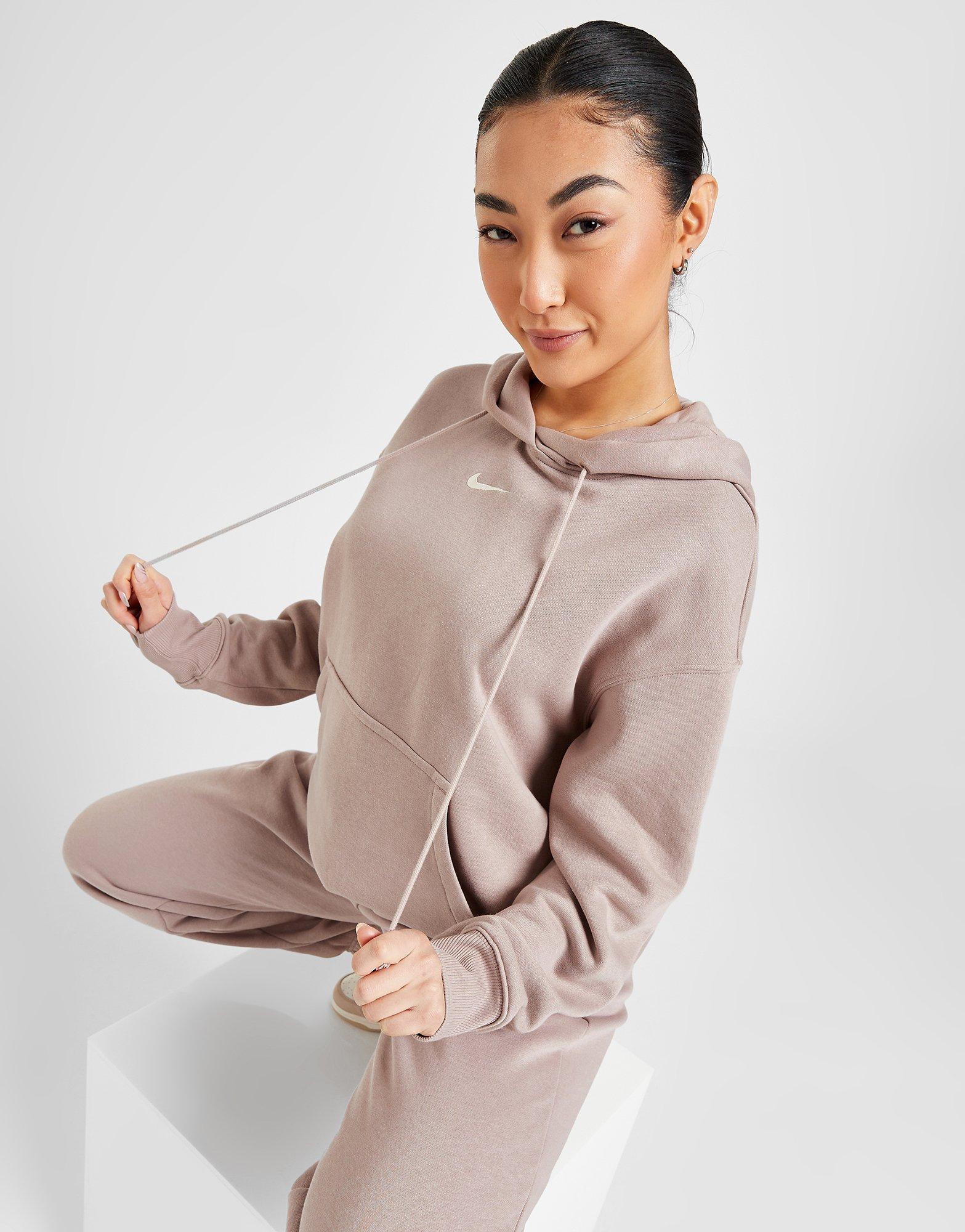 Moteriškas džemperis NIKE DŽEMPERIS SU GOBTUVU   W NSW PHNX FLC OS PO HOODIE DQ5860-272 Rusva