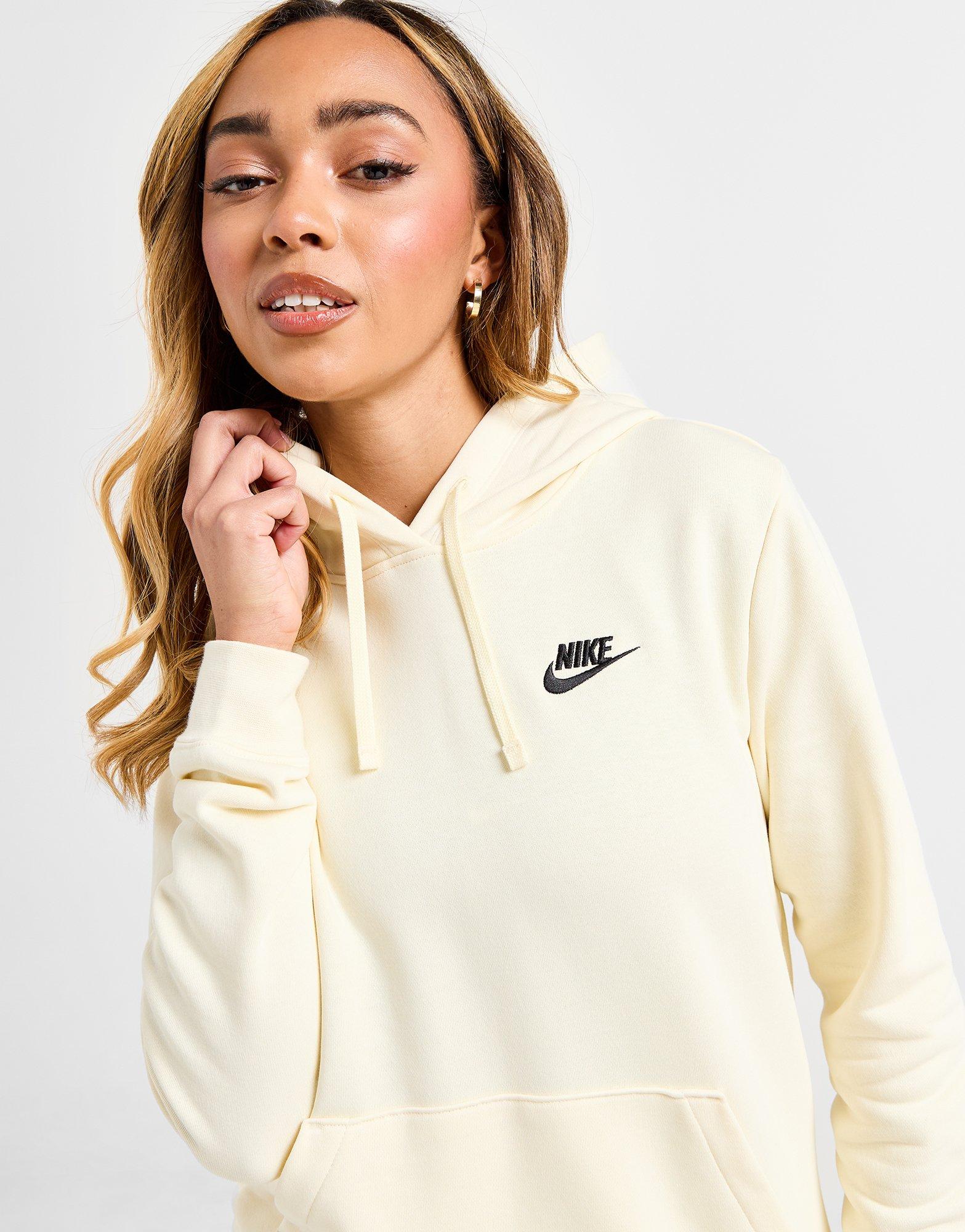 Дамски дрехи големи размери NIKE СУИТЧЪР С КАЧУЛКА W NSW CLUB FLC STD PO DQ5793-113 Бежов