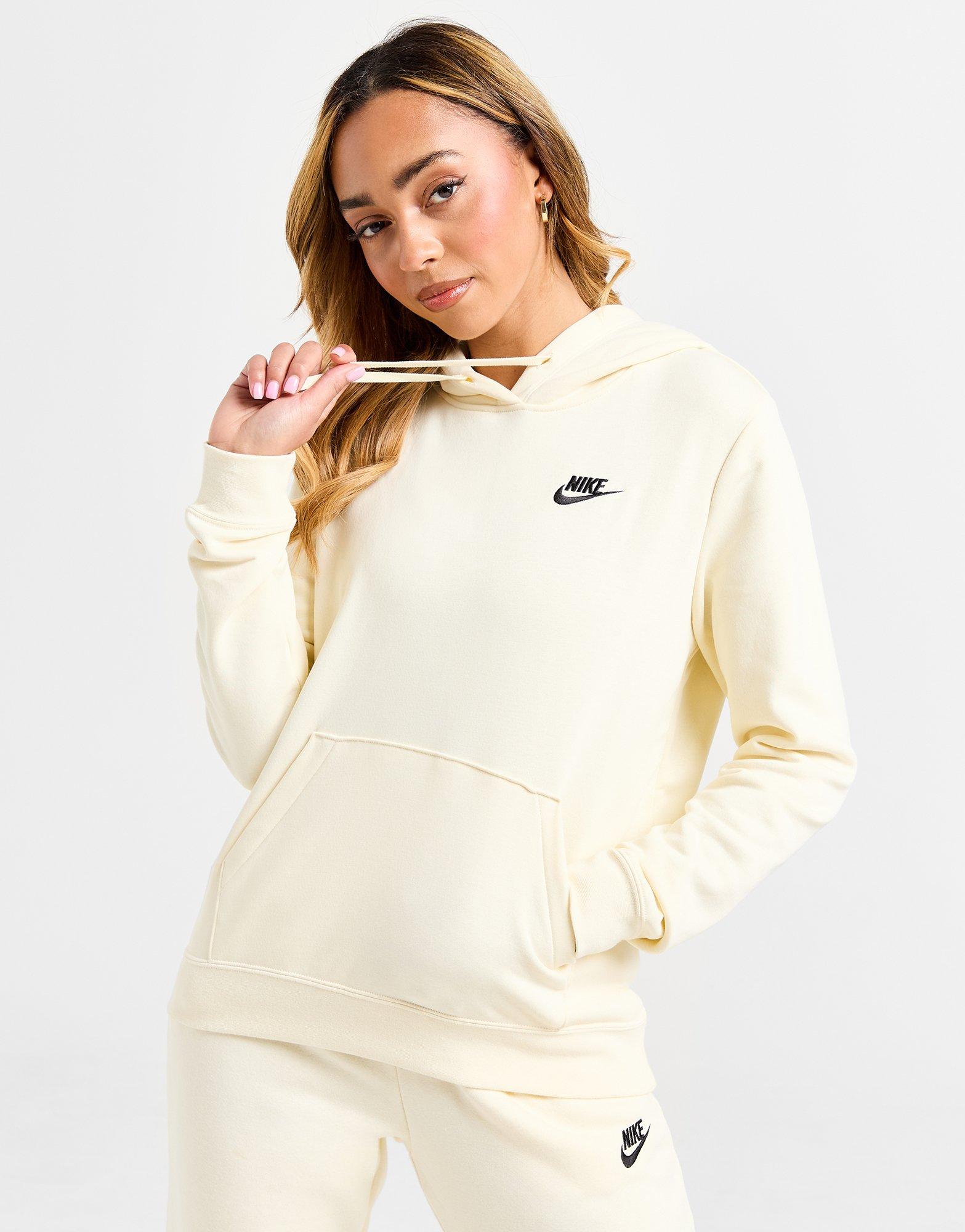 Дамски дрехи големи размери NIKE СУИТЧЪР С КАЧУЛКА W NSW CLUB FLC STD PO DQ5793-113 Бежов