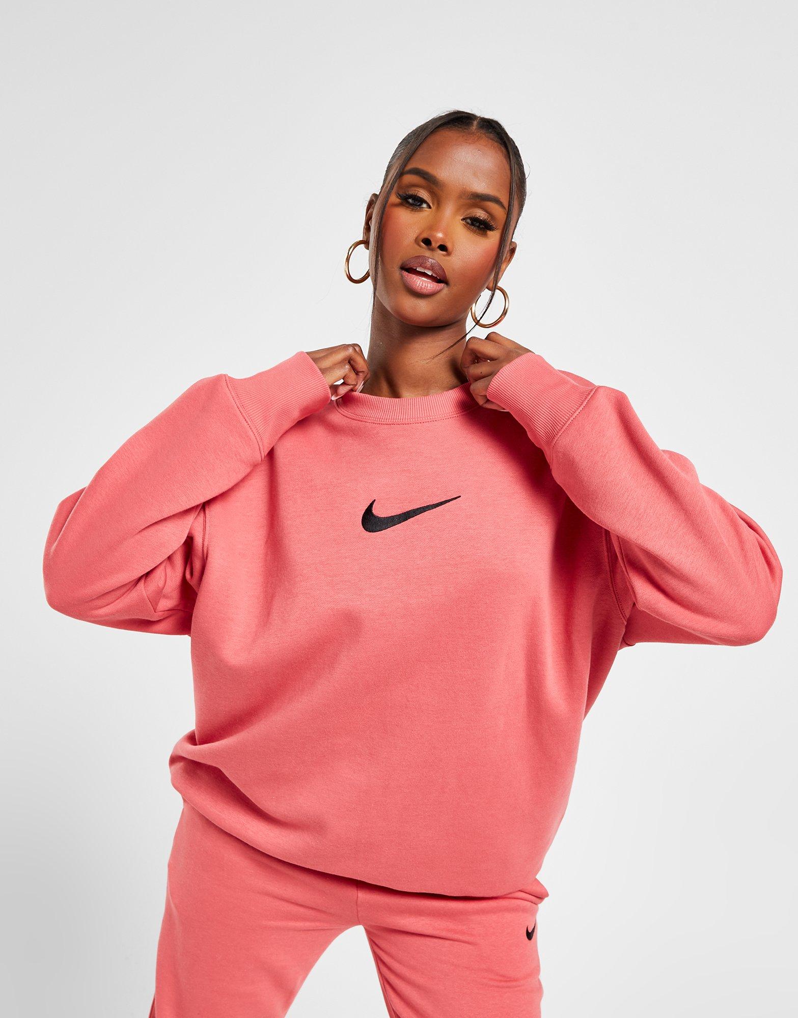 Moteriškas džemperis NIKE DŽEMPERIS MIDI SWSH CREW ADOBE SWEATSHIRT FD1128-655 Rožinė