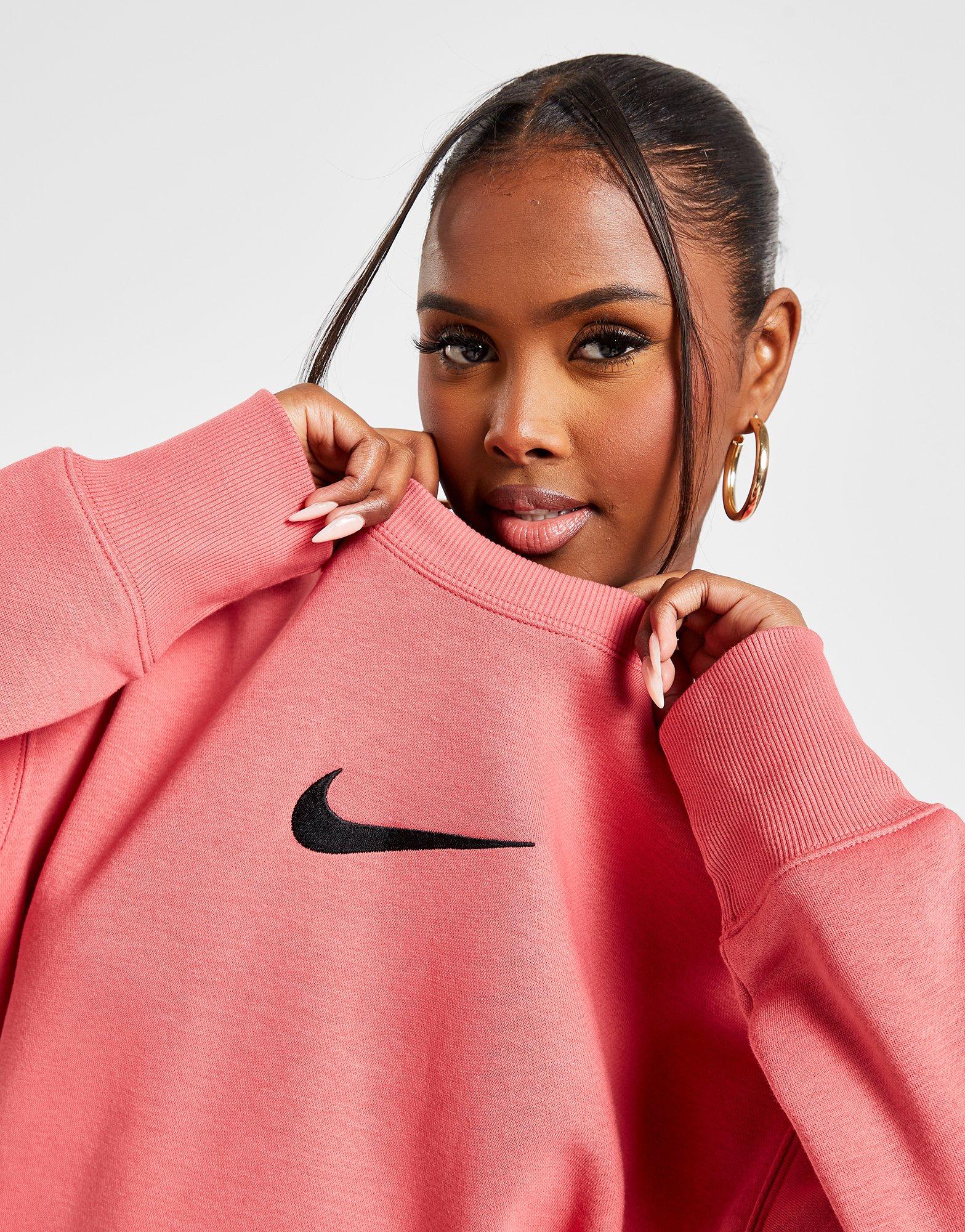 Moteriškas džemperis NIKE DŽEMPERIS MIDI SWSH CREW ADOBE SWEATSHIRT FD1128-655 Rožinė