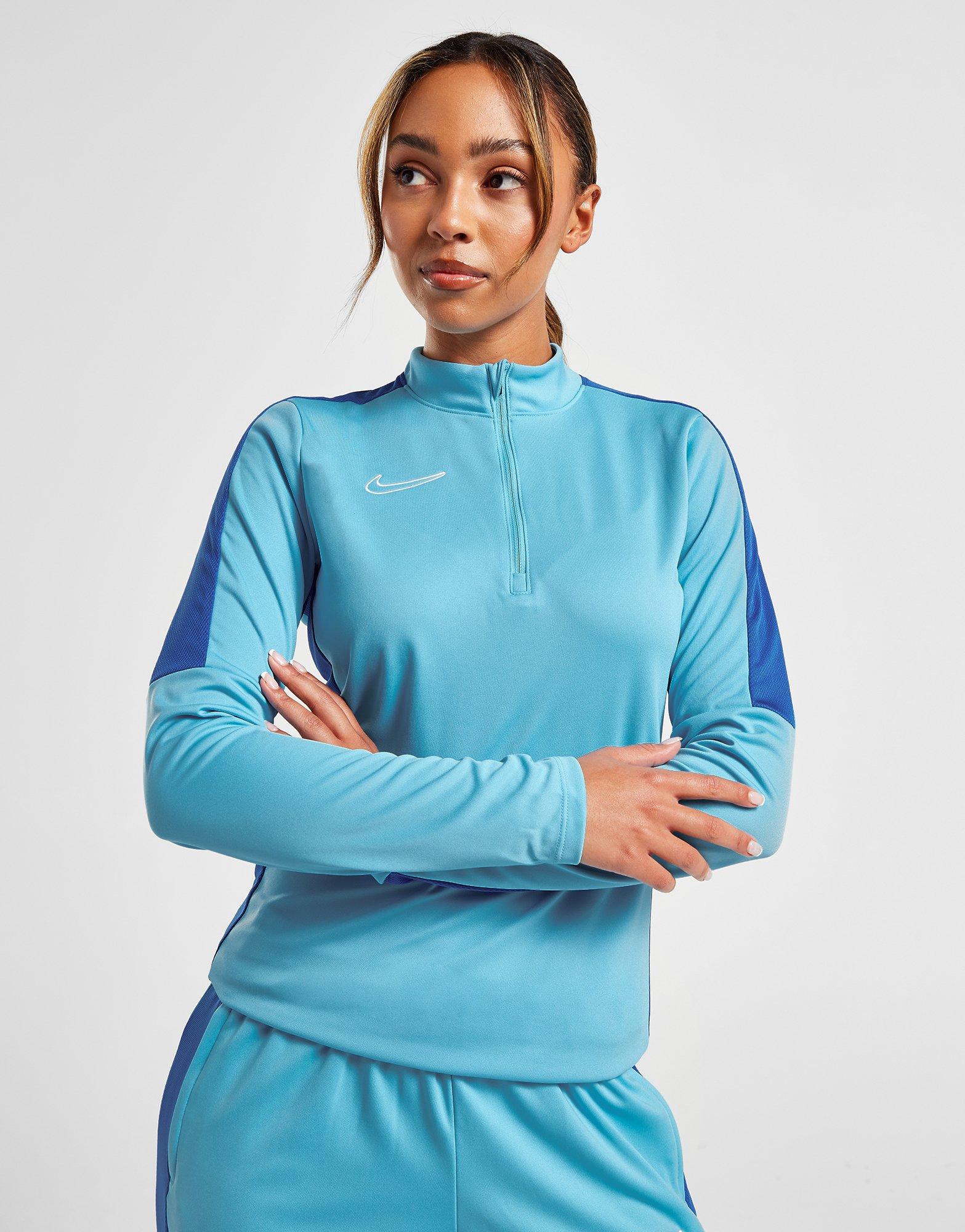 Дамска блуза NIKE СУИТЧЪР СЪС ЗАКОПЧАВАНЕ ACAD 1/4Z BLUE SWEATSHIRT DX0513-416 Син