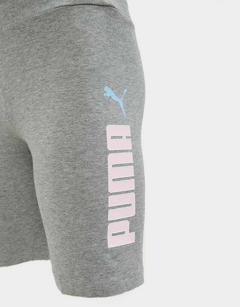 Gyerek rövidnadrág PUMA RÖVIDNADRÁG KEY GRAPHIC   SHORT TIGHT MEDIUM GRAY