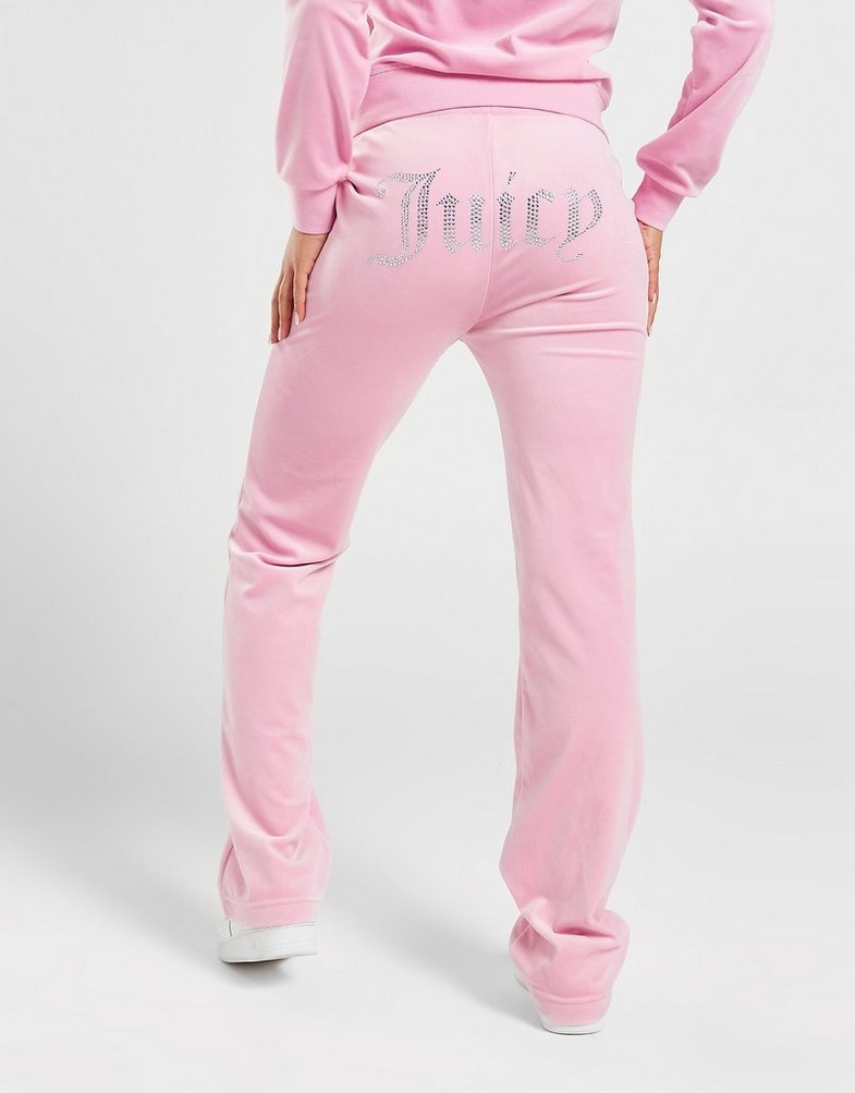 Pantaloni pentru femei JUICY COUTURE PANTALONI  DMNT LOGO VLR PANT PNK JCJDW187346 Roz