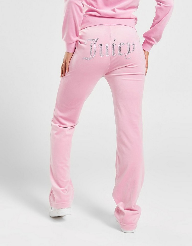 JUICY COUTURE SPODNIE DMNT LOGO VLR PANT PNK