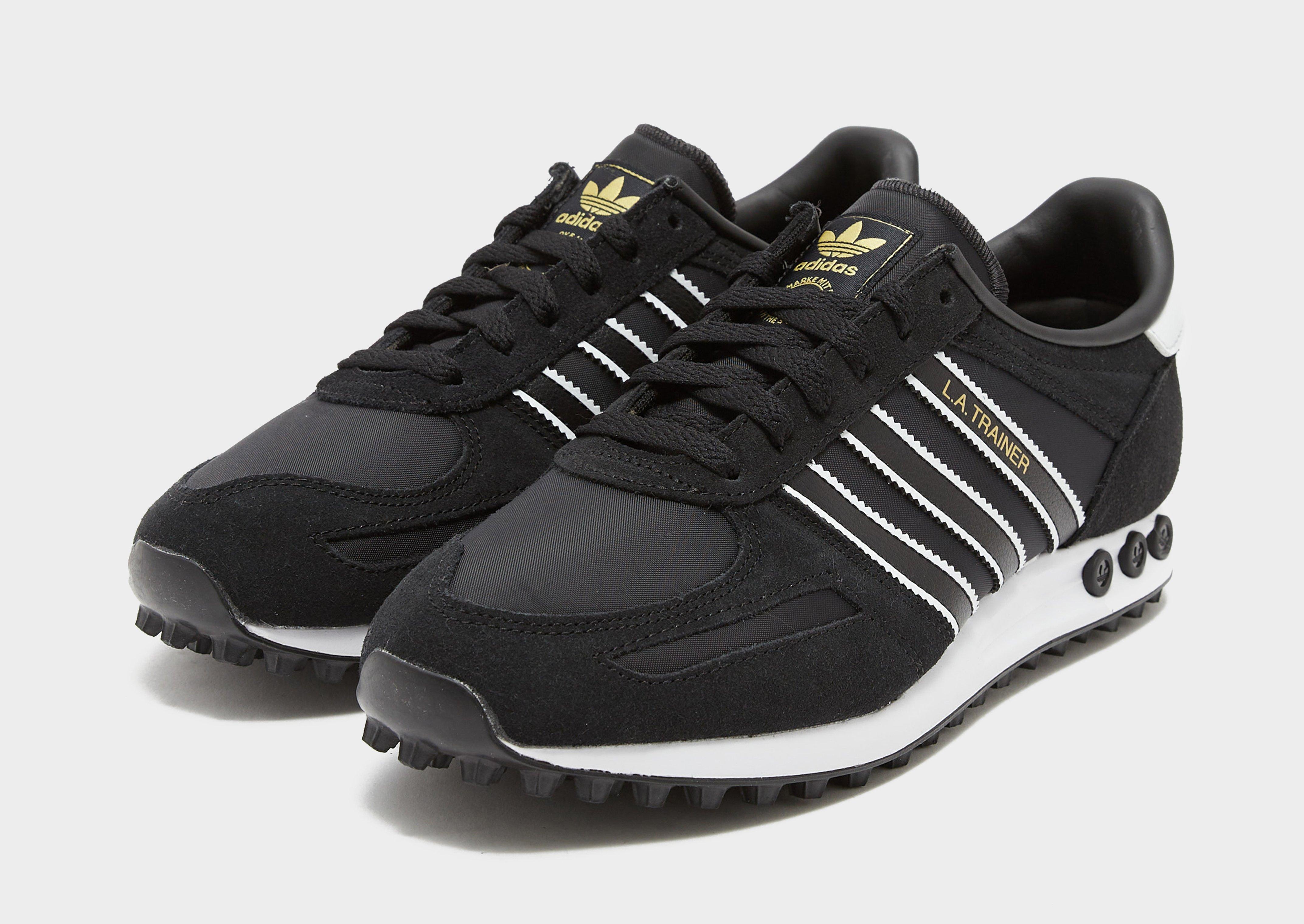 Adidas la trainer nere on sale pelle