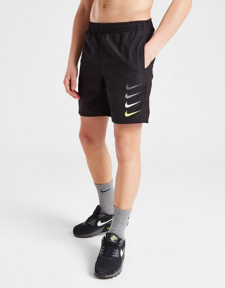 Дитячі шорти NIKE SWIM ШОРТИ STACKED SWOOSH SWIM BLK NESSD854-001 Чорний