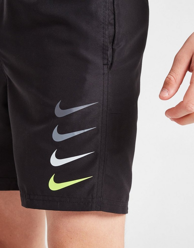 Дитячі шорти NIKE SWIM ШОРТИ STACKED SWOOSH SWIM BLK NESSD854-001 Чорний