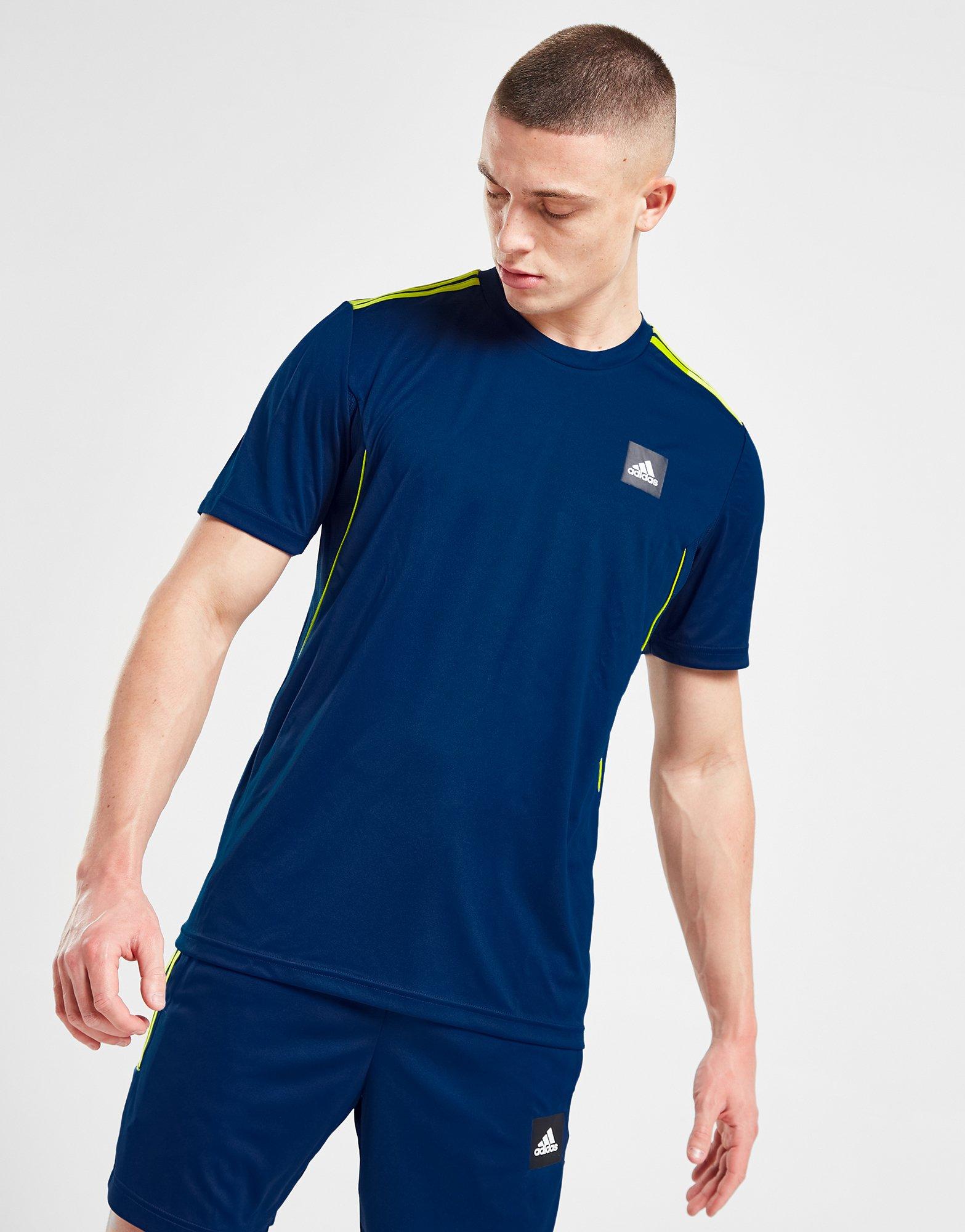 Мъжка тениска ADIDAS ТЕНИСКА MATCH TEE MYS BLU/VOLT TEE HY4356 Тъмносин