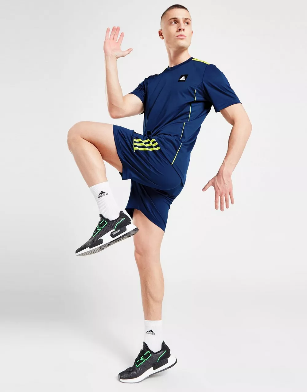 ADIDAS ШОРТИ MATCH SHT MYS BLU/VOLT SHORTS, фото 1 з 5