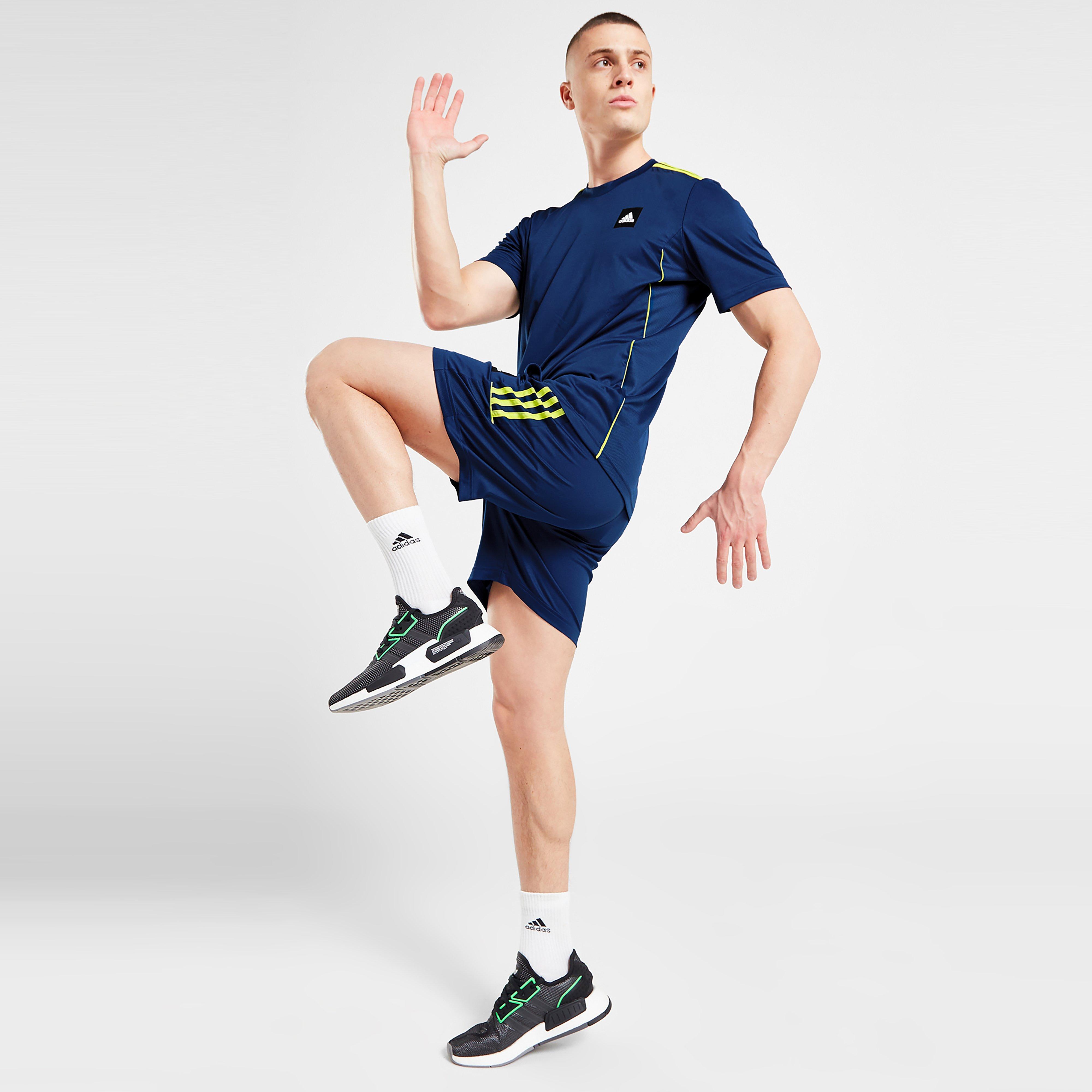 Pánske šortky ADIDAS ŠORTKY  MATCH SHT MYS BLU/VOLT SHORTS