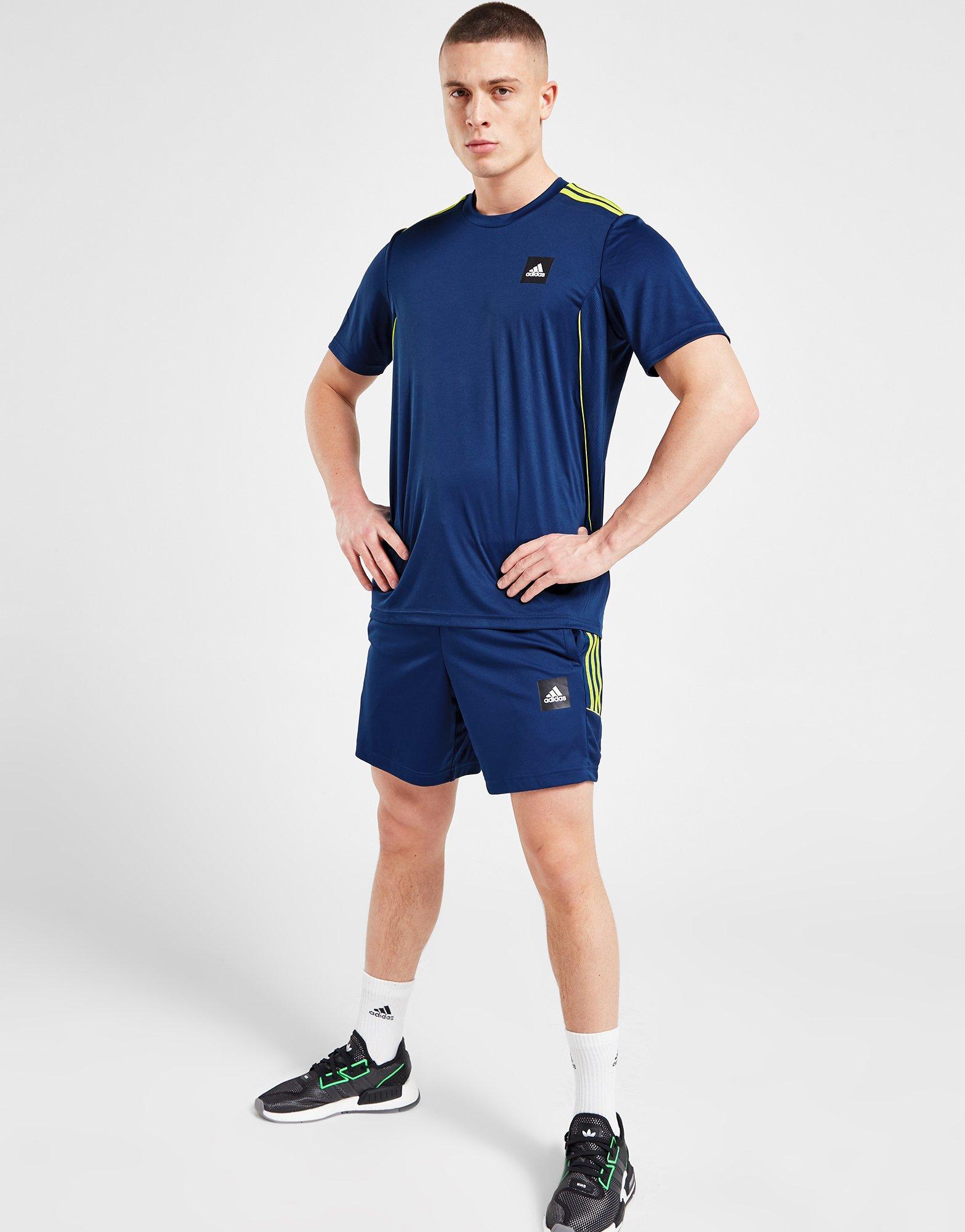 Férfi rövidnadrág ADIDAS RÖVIDNADRÁG MATCH SHT MYS BLU/VOLT SHORTS HY4363 Sötétkék