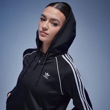 Дамска блуза ADIDAS СУИТЧЪР СЪС ЗАКОПЧАВАНЕ   С КАЧУЛКА SST FZ HOOD .