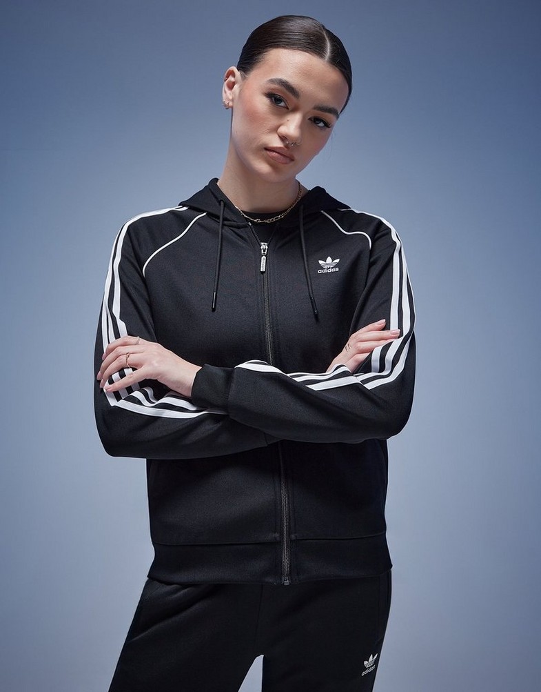 Жіночі кофти ADIDAS КОФТА НА БЛИСКАВЦІ З КАПЮШОНОМ SST FZ HOOD . IB3146 Чорний
