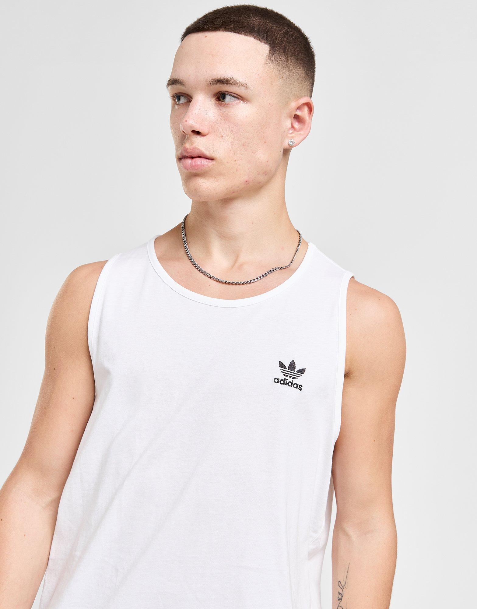 Top pentru bărbați ADIDAS MAIOU TREF ESS VEST WHT IA4800 Alb