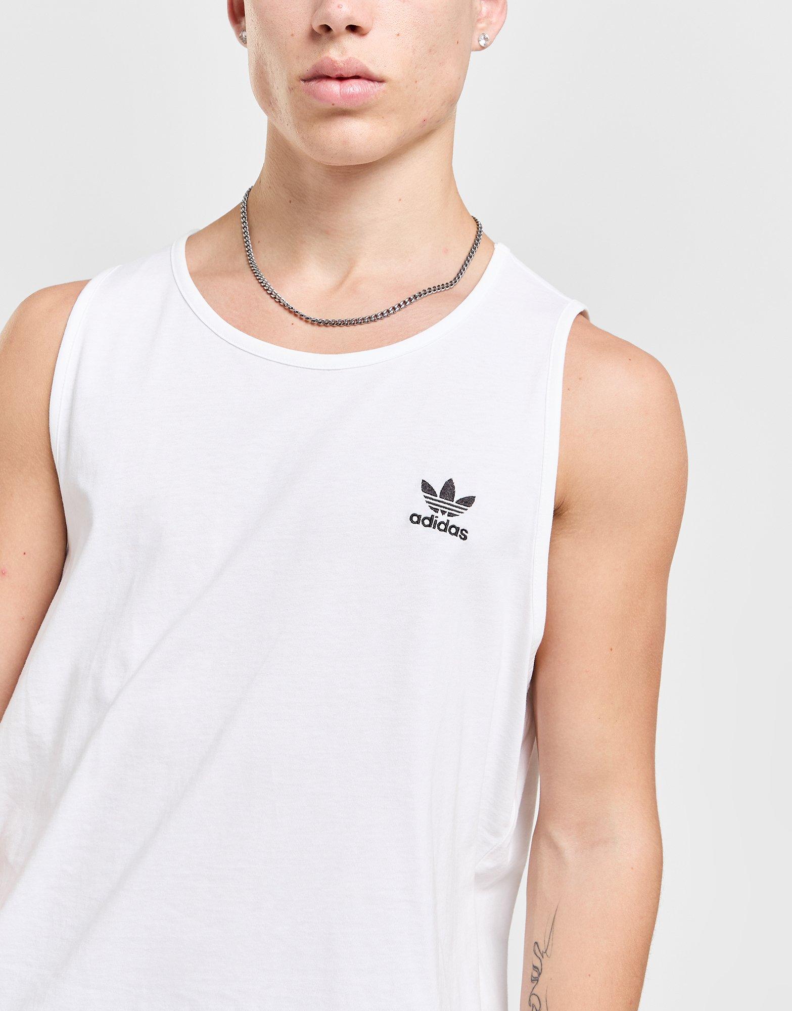 Top pentru bărbați ADIDAS MAIOU TREF ESS VEST WHT IA4800 Alb