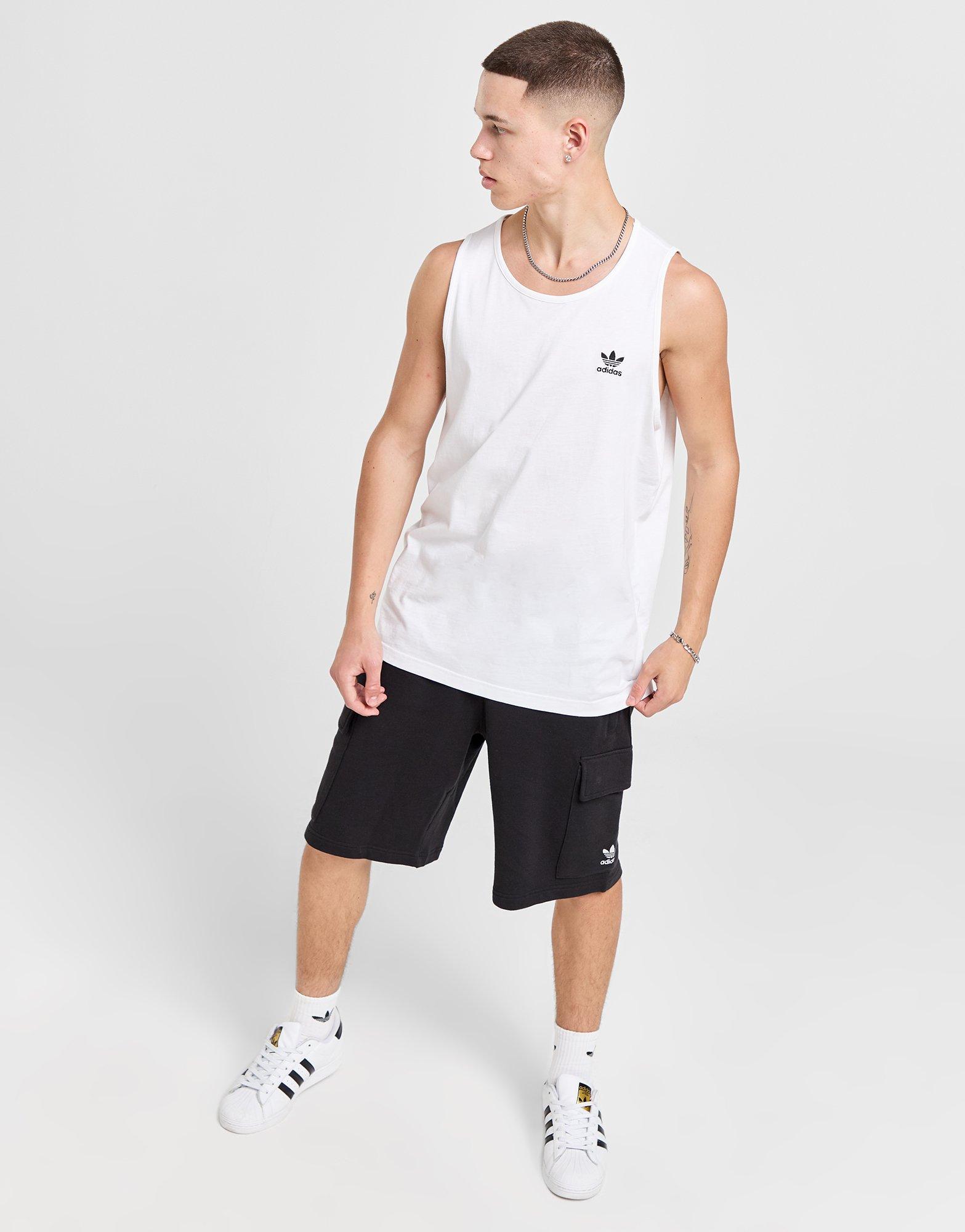 Top pentru bărbați ADIDAS MAIOU TREF ESS VEST WHT IA4800 Alb