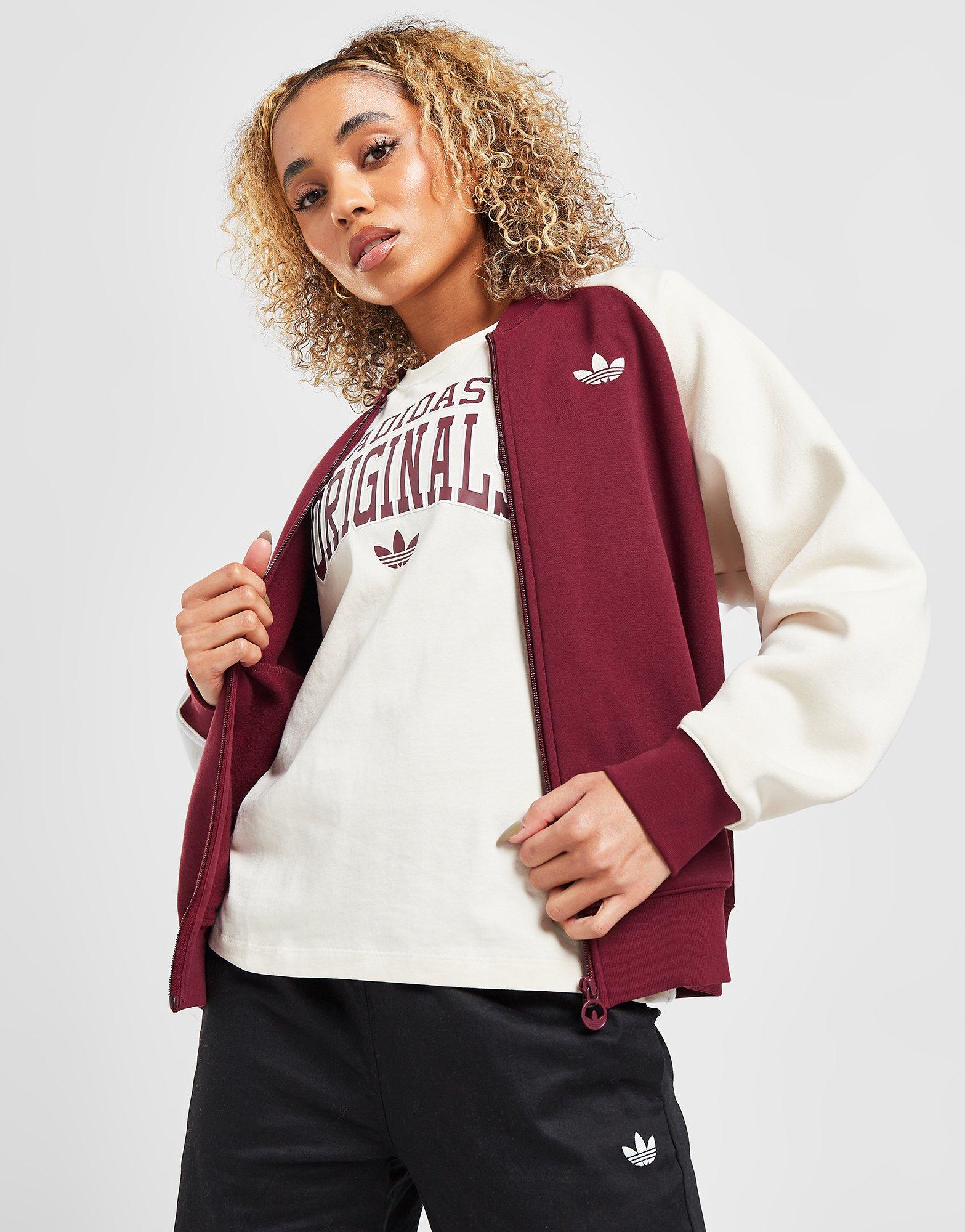 ADIDAS JACHETĂ V'SITY JKT BURG/WHT JACKET IB1655 Bordo