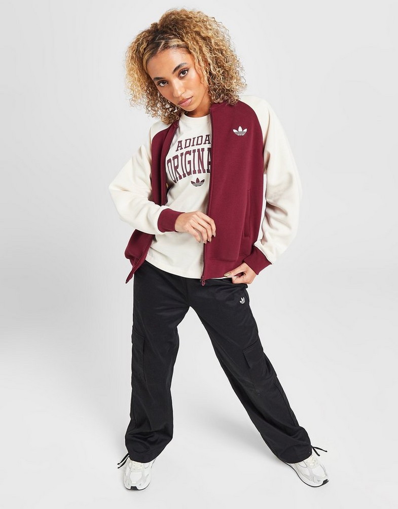 ADIDAS JACHETĂ V'SITY JKT BURG/WHT JACKET IB1655 Bordo