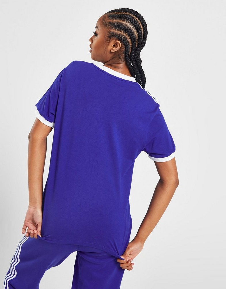 Női póló ADIDAS PÓLÓ 3S CALI T BLU/WH TEE IB7408 Kék