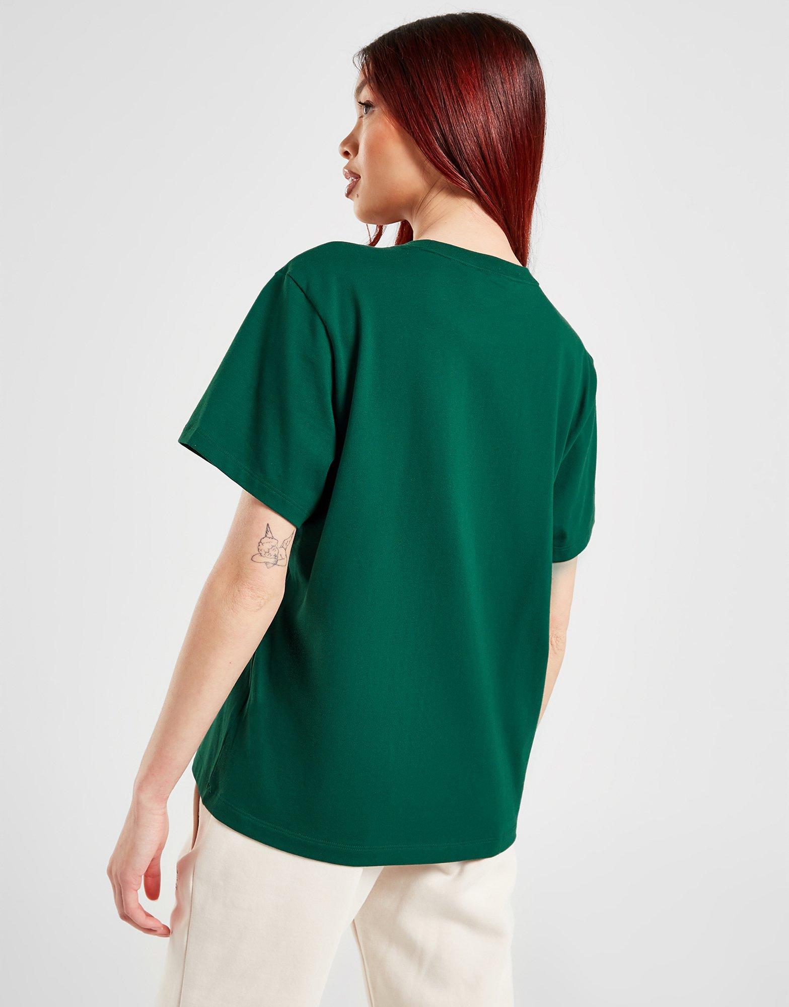 Koszulka, t-shirt damski ADIDAS T-SHIRT V'SITY TEE GRN/WHT TEE HZ6146 Zielony