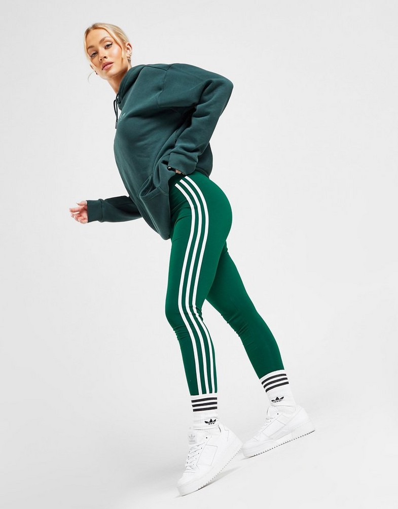 Legginsy adidas shop 3 stripes zielone