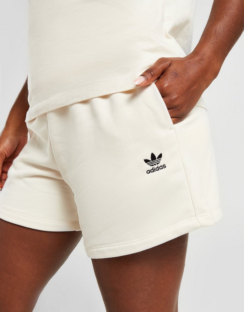 Pantaloni scurți pentru femei ADIDAS PANTALONI SCURȚI ESS FLC SHRT OWHT/BK PANTS IA6448 Alb
