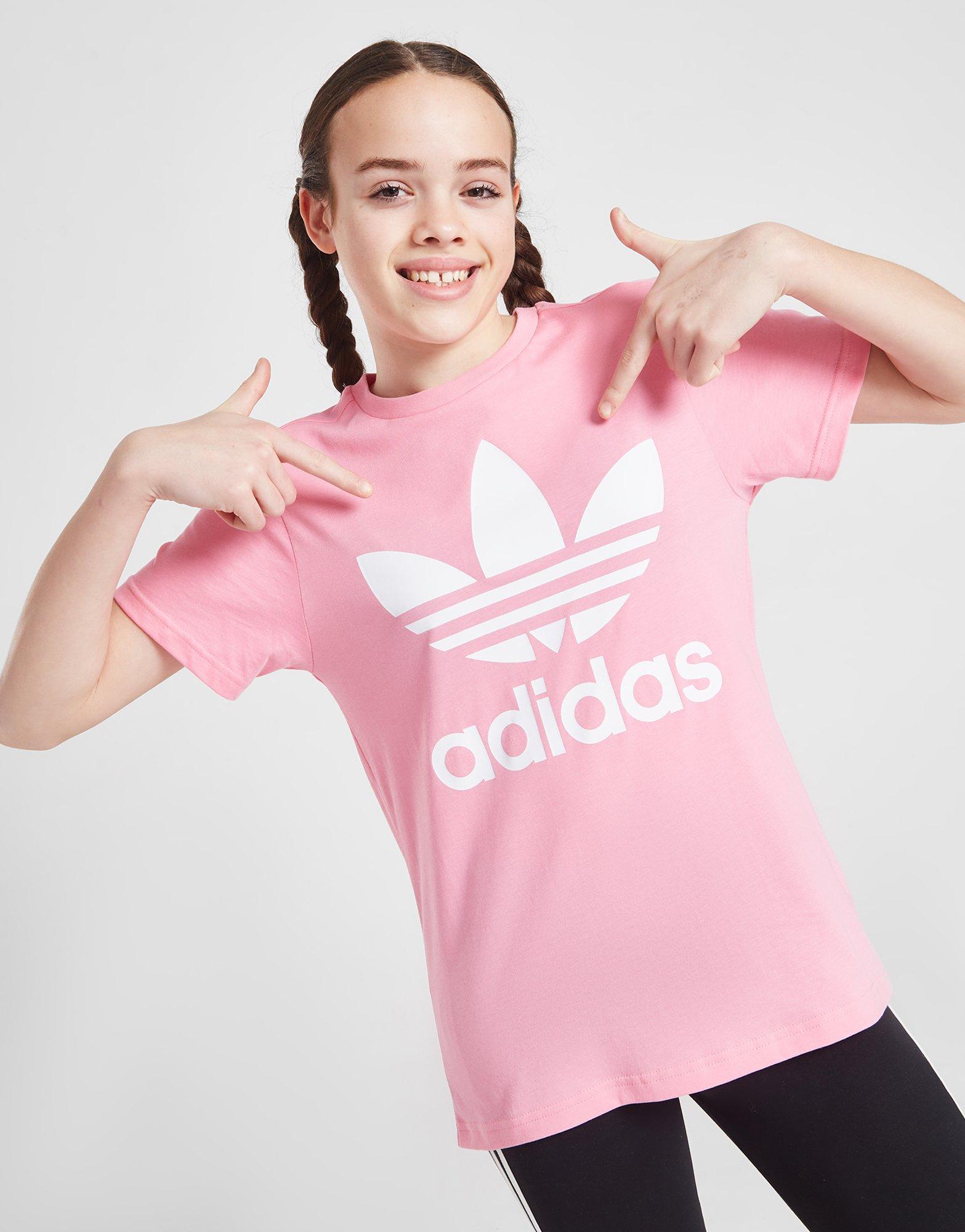Vaikiški marškinėliai ADIDAS MARŠKINĖLIAI TREFOIL TEE GIRL IB9932 Rožinė
