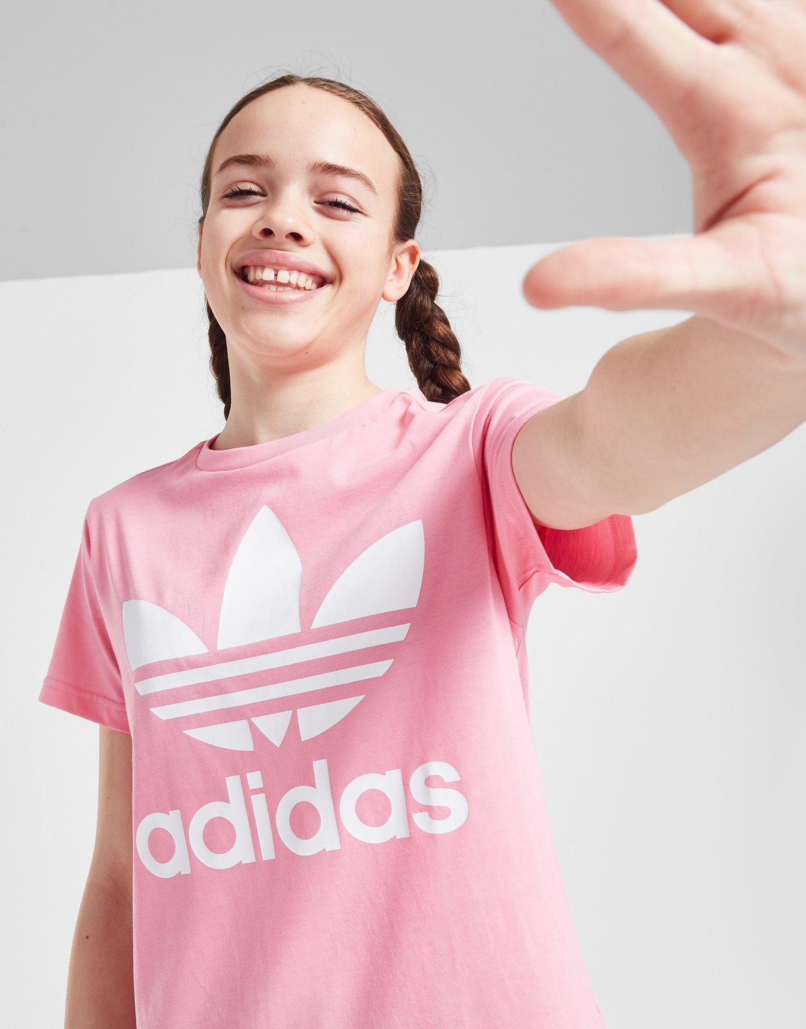 Vaikiški marškinėliai ADIDAS MARŠKINĖLIAI TREFOIL TEE GIRL IB9932 Rožinė