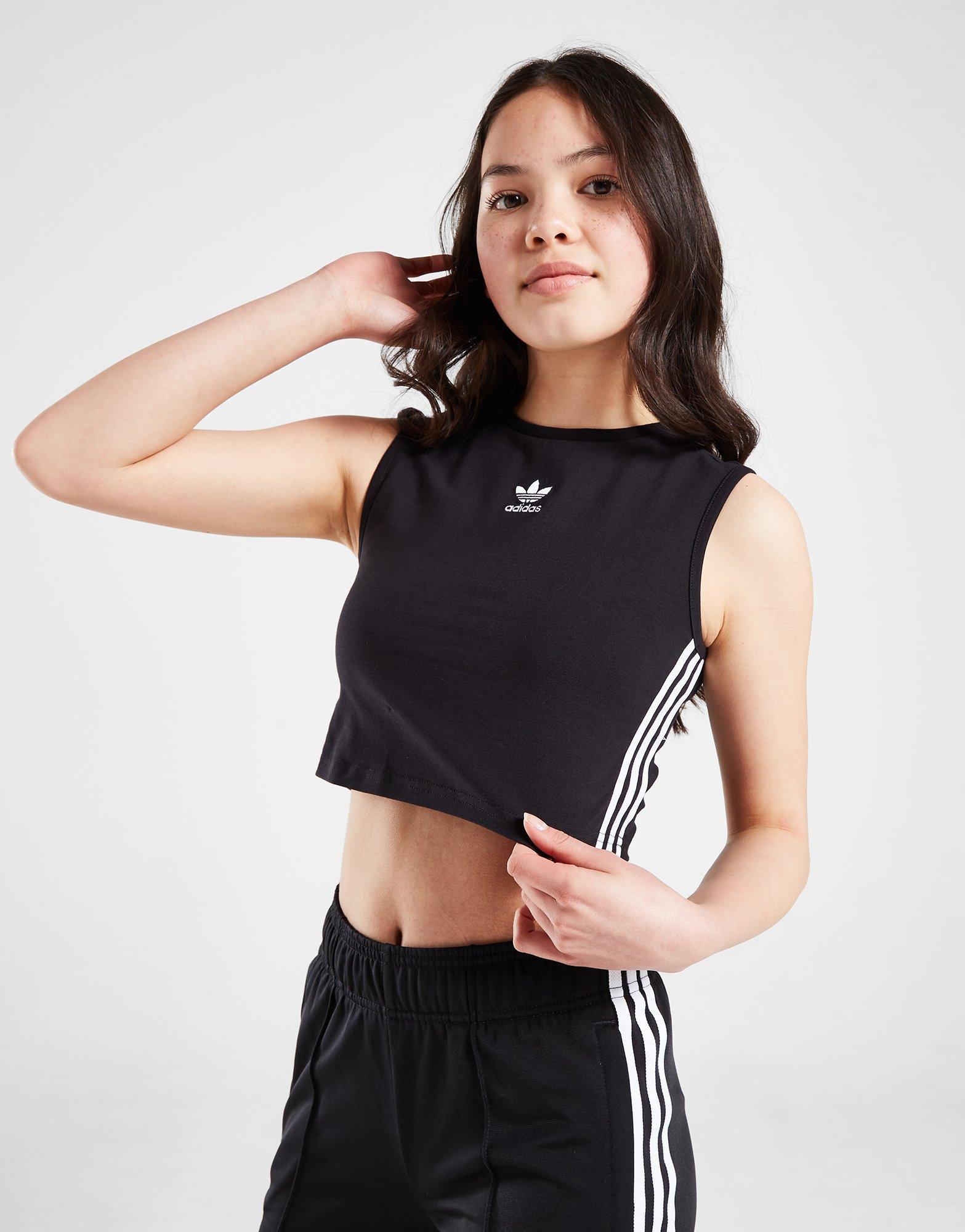 ADIDAS TOP (G)TRF CROP TANK BLK/WHT G IC3128 Czarny