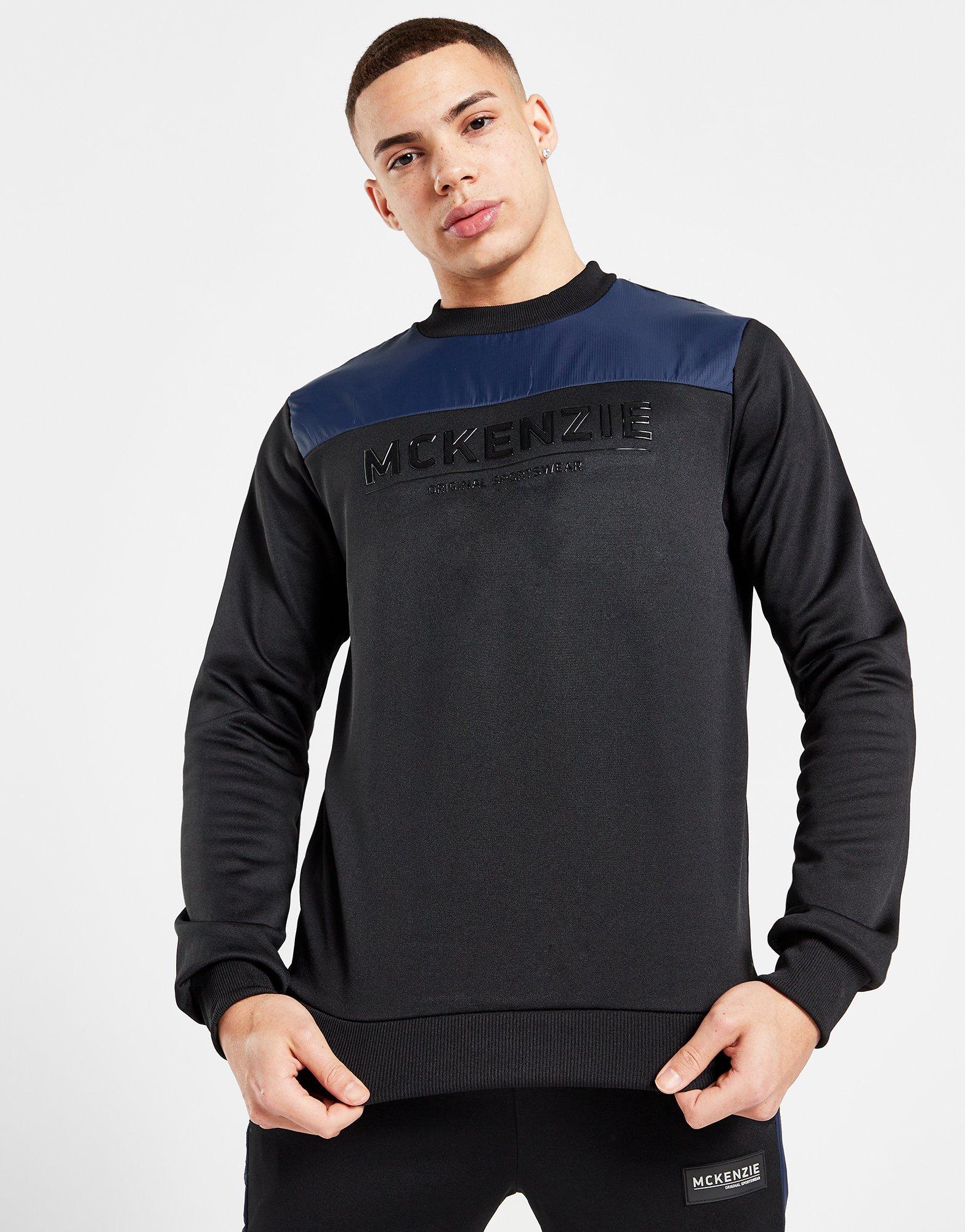 Bluza męska MCKENZIE BLUZA ASH PLY FLC BLK MCKTM15651090 Czarny