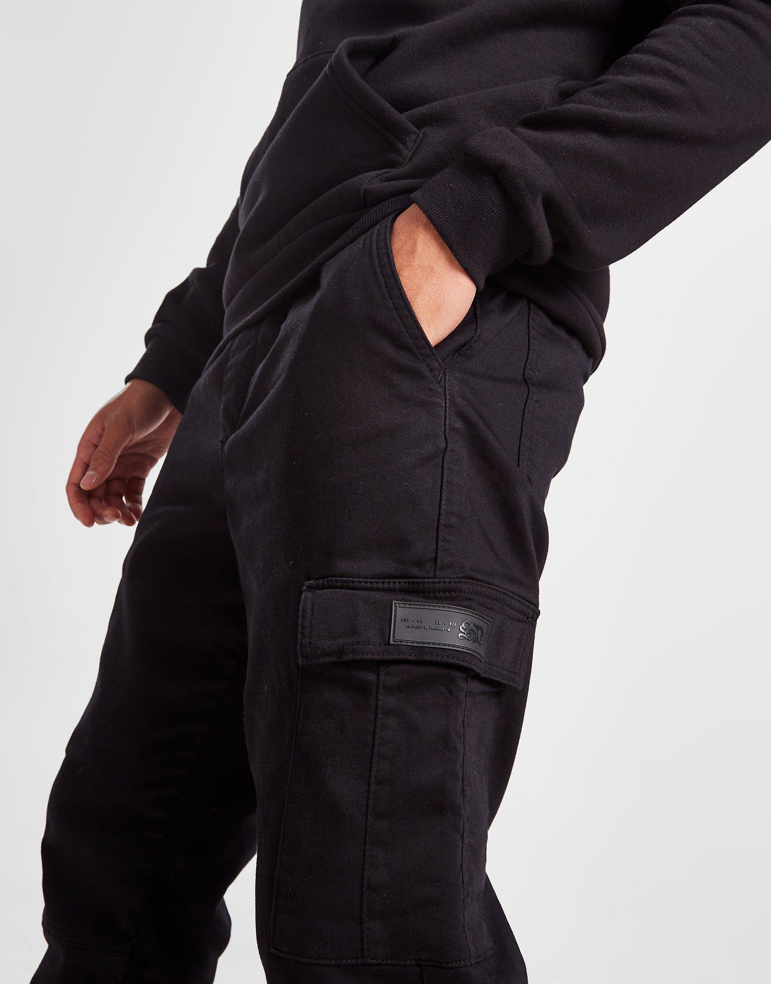 Pantaloni pentru bărbați SUPPLY&DEMAND PANTALONI  BLADE CARGO PANTS SUPTM16539 Negru