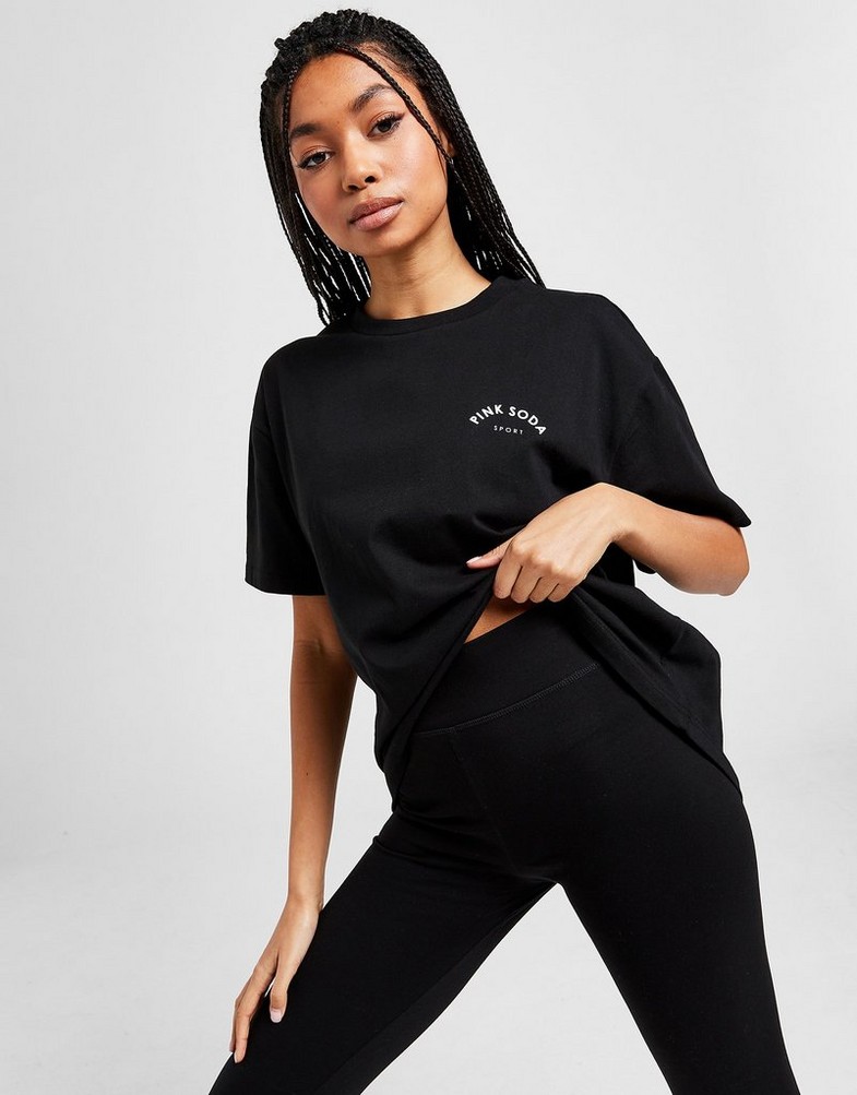 Koszulka, t-shirt damski PINK SODA T-SHIRT FUSE SS T BLK PSSTW11606090 Czarny