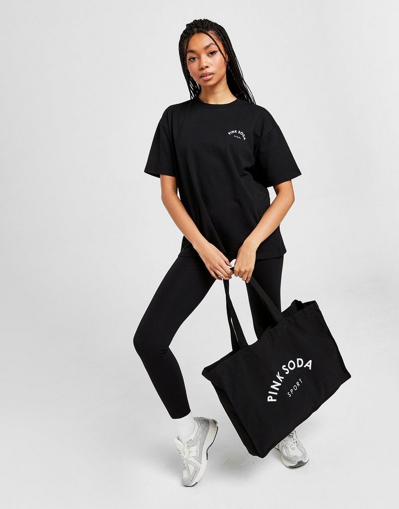 Koszulka, t-shirt damski PINK SODA T-SHIRT FUSE SS T BLK PSSTW11606090 Czarny
