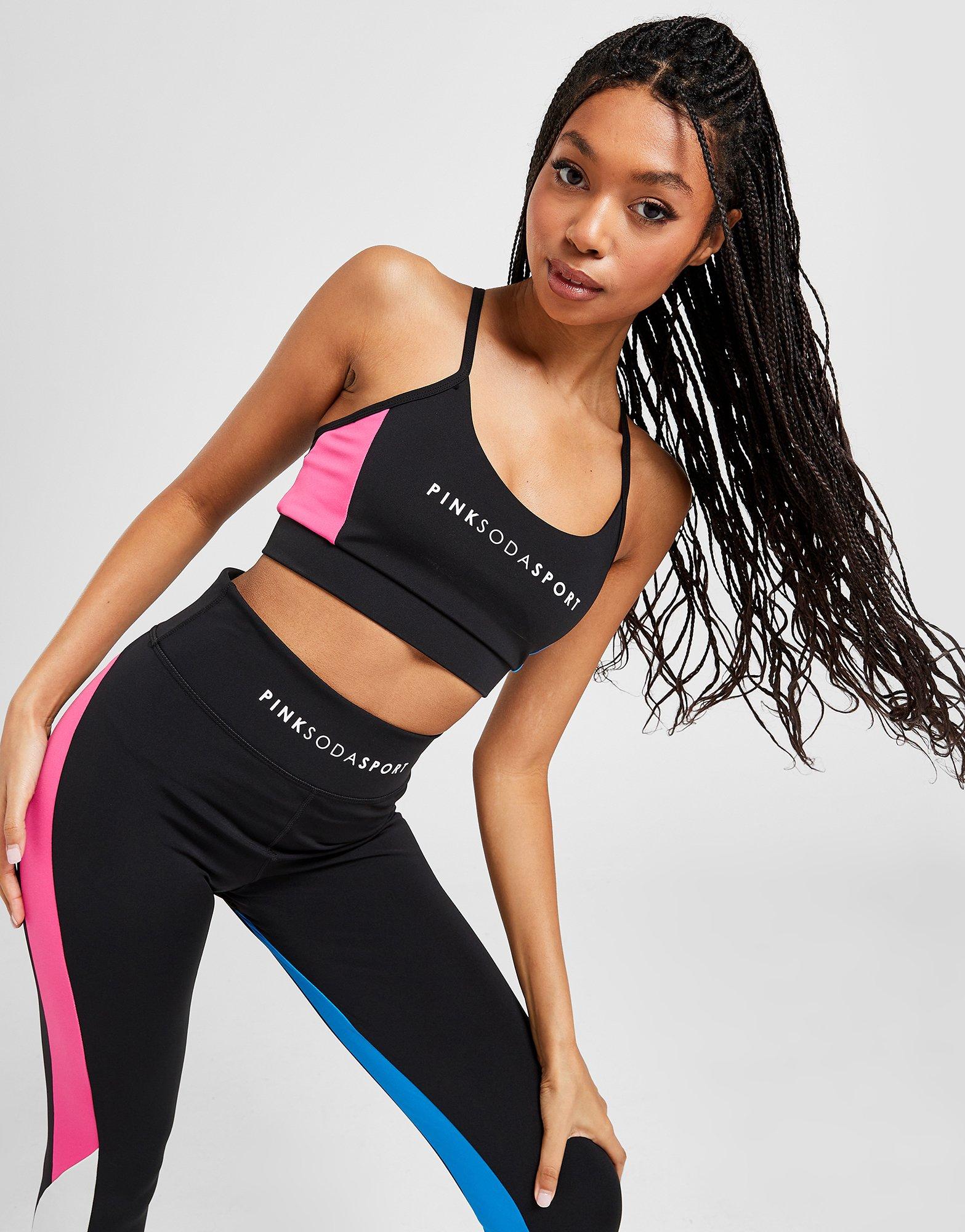 Moteriška sportinė liemenėlė PINK SODA BRA EDEN BRA BLK/PK/BLU PSSTW11596090 Juoda