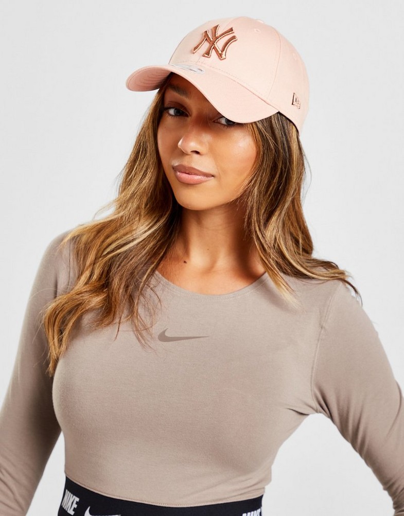 Czapka z daszkiem damska NEW ERA CZAPKA WMNS MET LOGO 940 NYY PNK NEW YORK YANKEES BS 60284820 Różowy