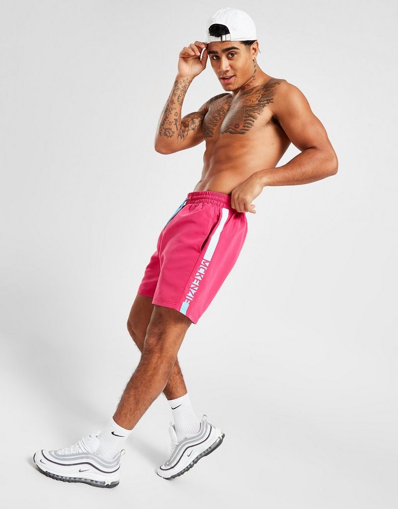 Krótkie spodenki, szorty męskie MCKENZIE SZORTY CARACAL SWIM SHORT MG MCKTM15632320 Różowy
