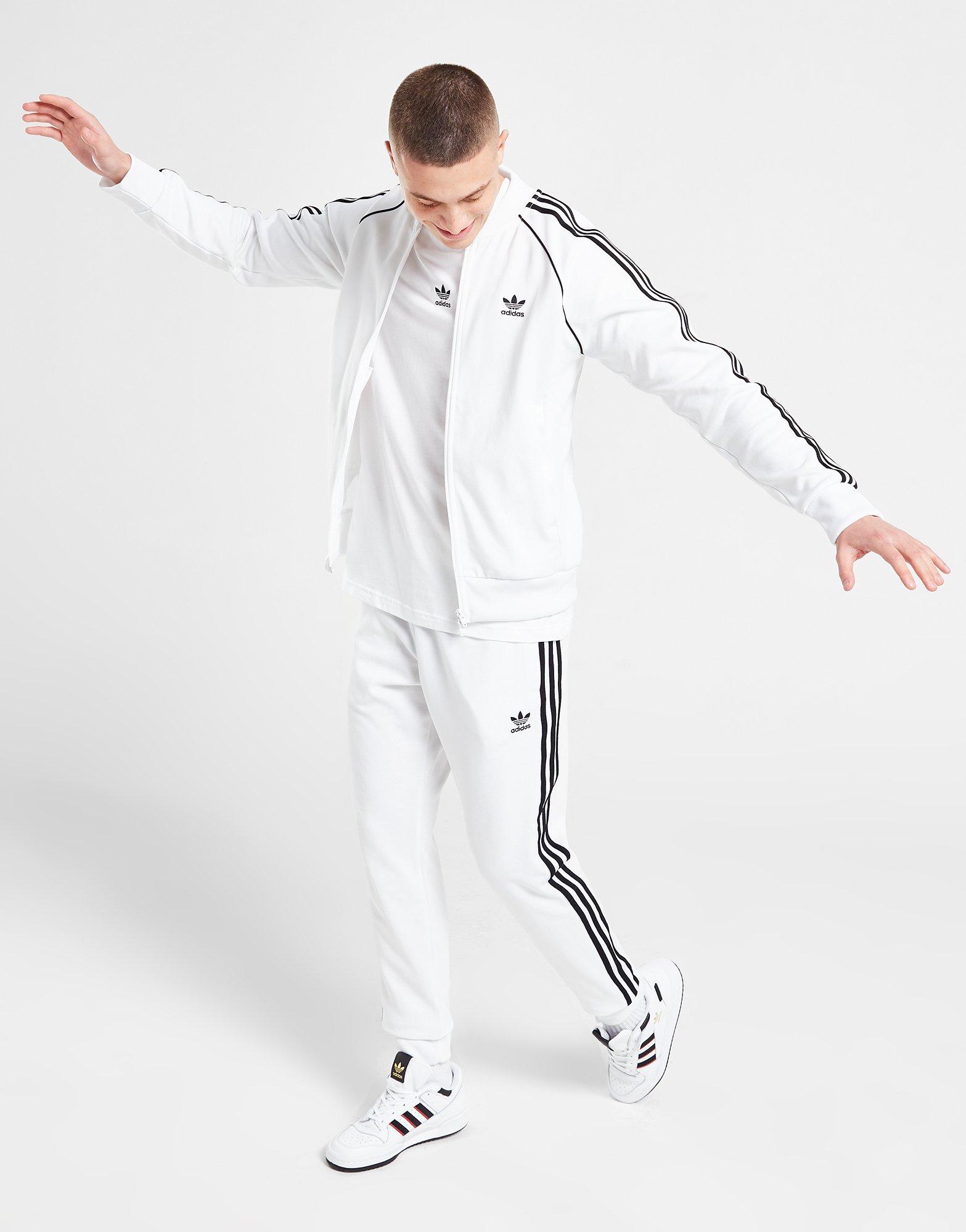 Bluza męska ADIDAS BLUZA Z KAPTUREM SST TRACKTOP PRIME BLUE IP7145 Biały