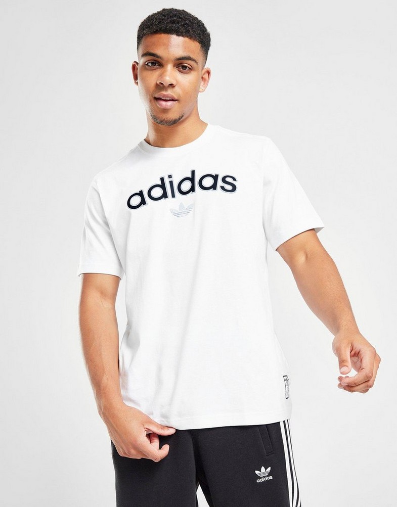 Koszulka, t-shirt męski ADIDAS T-SHIRT COLLEGIATE TEE IJ5313 Biały
