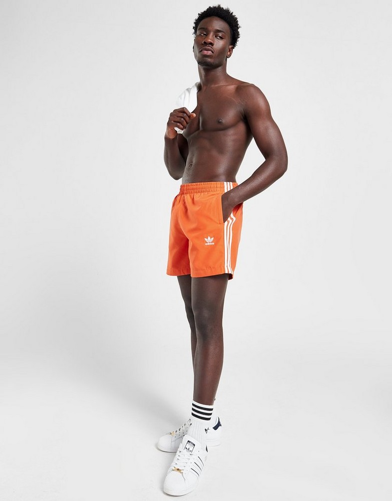 Pantaloni scurți pentru bărbați ADIDAS PANTALONI SCURȚI CALI SWIM SHORT ORANGE IP7156 Portocaliu