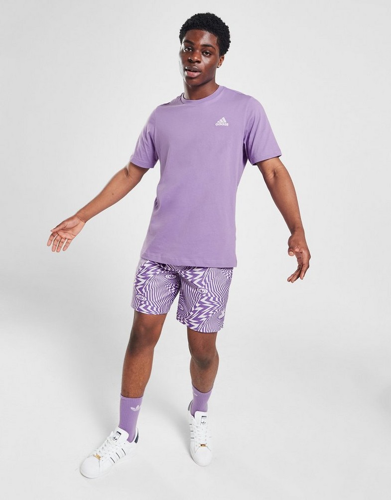 Koszulka, t-shirt męski ADIDAS T-SHIRT ADIDAS-T-SHIRT M SL SJ T TEE IC9292 Fioletowy