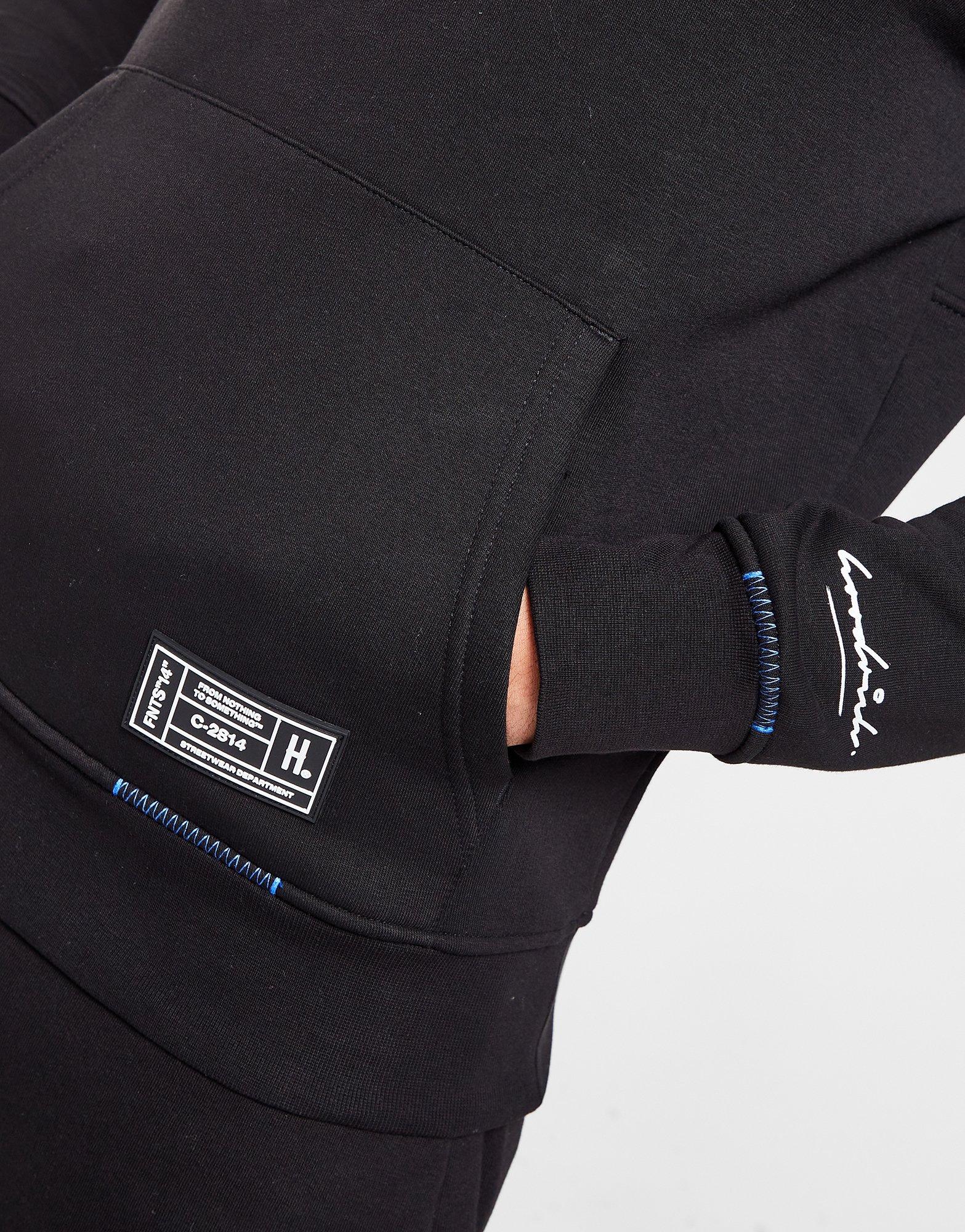 Pánska mikina HOODRICH MIKINA S KAPUCŇOU BLEND HD BLK/BL HR - 0123 - 0510 Čierna