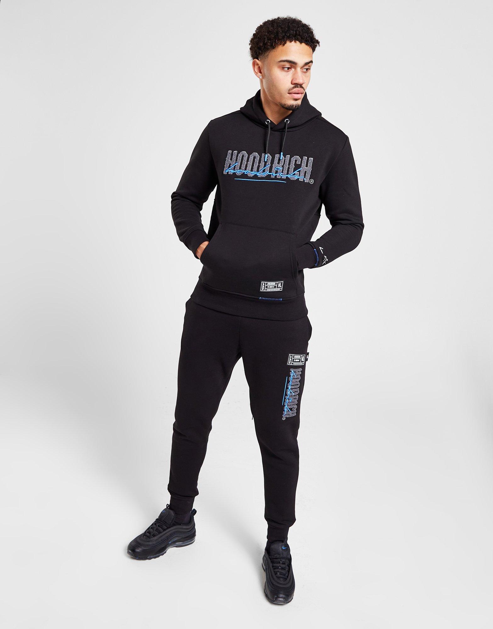 Pánska mikina HOODRICH MIKINA S KAPUCŇOU BLEND HD BLK/BL HR - 0123 - 0510 Čierna