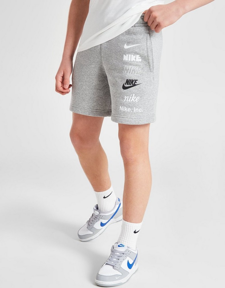 Vaikiški šortai NIKE ŠORTAI MLOGO FLC SHRT DGH SHORTS FD9318-063 Pilka