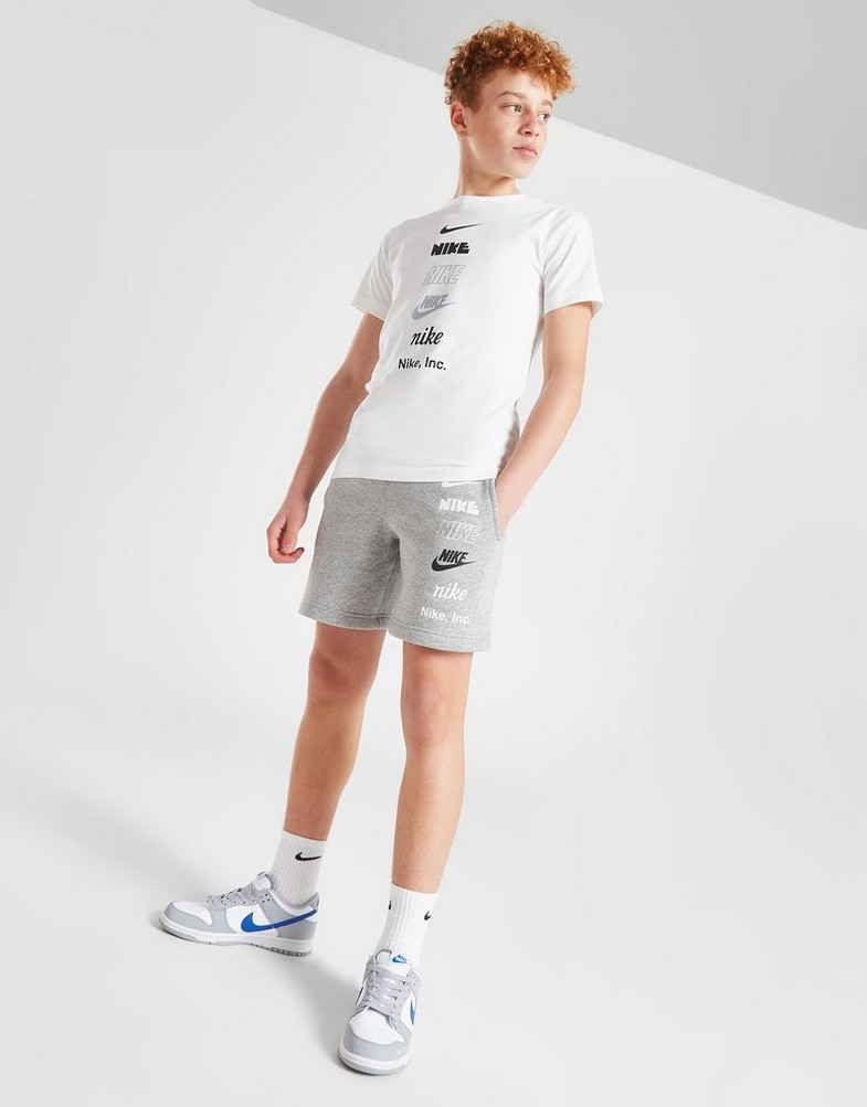 Vaikiški šortai NIKE ŠORTAI MLOGO FLC SHRT DGH SHORTS FD9318-063 Pilka