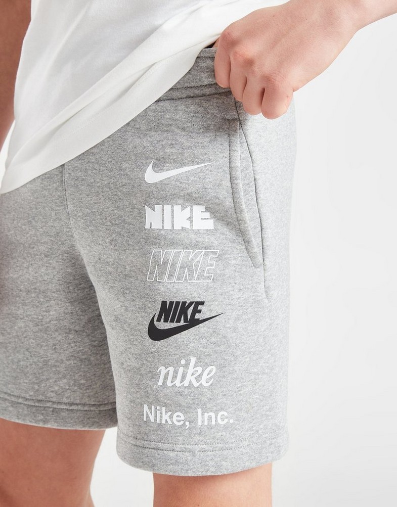 Vaikiški šortai NIKE ŠORTAI MLOGO FLC SHRT DGH SHORTS FD9318-063 Pilka