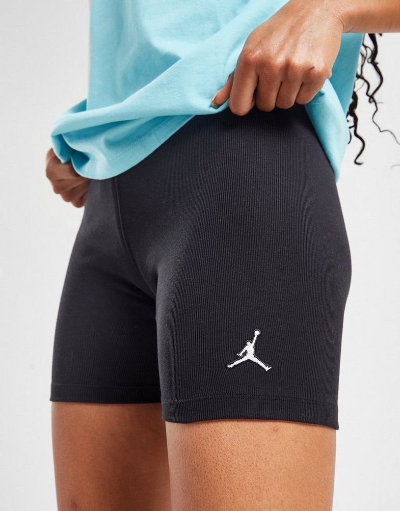 Krótkie spodenki, szorty damskie JORDAN SZORTY W J RIB SHORT SHORTS DZ3180-010 Czarny
