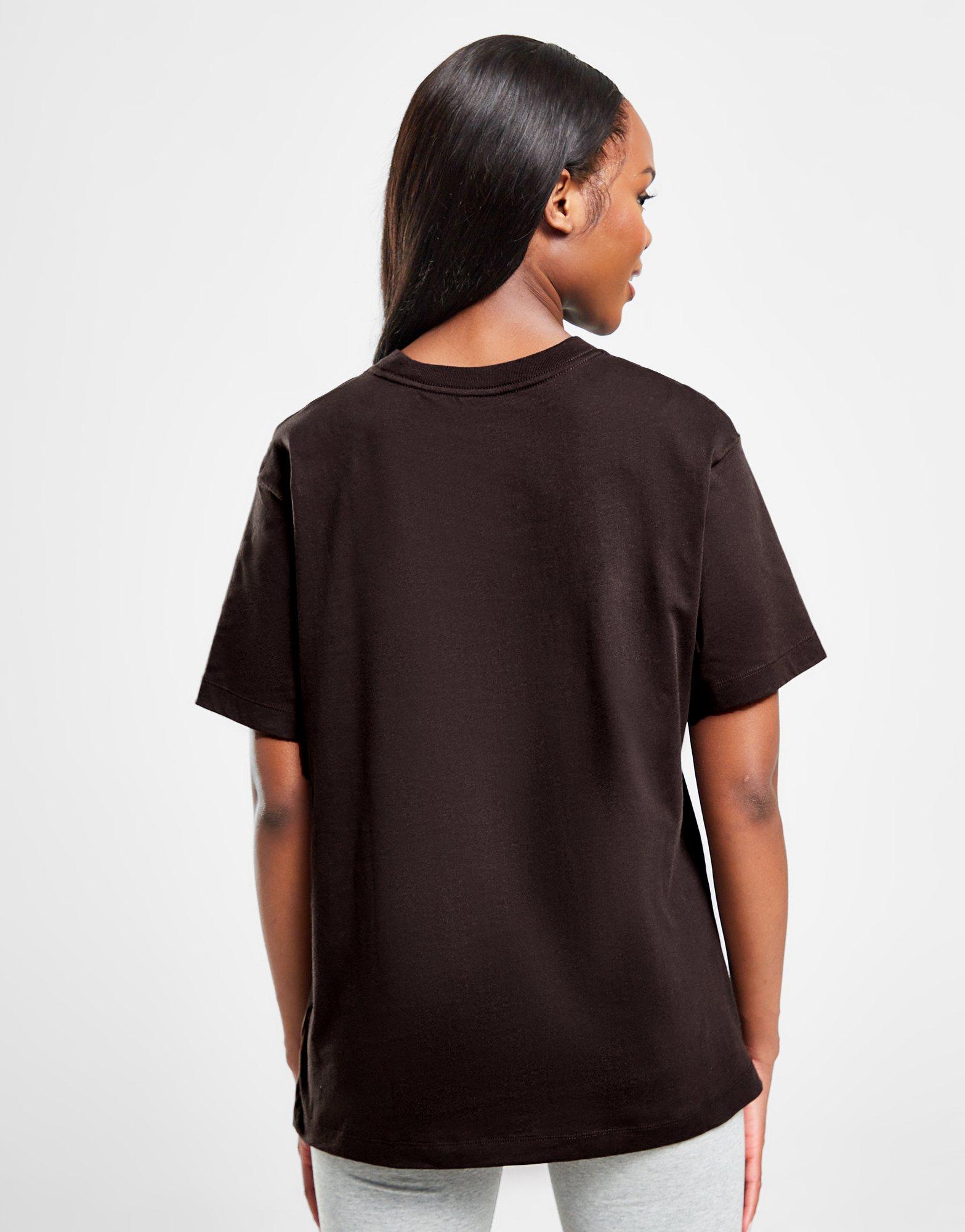 Koszulka, t-shirt damski NIKE T-SHIRT W NSW TEE BF PRNT SU TEE FD4235-220 Brązowy