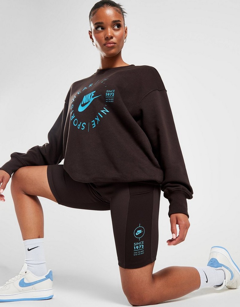 Női rövidnadrág NIKE RÖVIDNADRÁG W NSW TIGHT SHORT RIB SU SHORTS FJ4876-220 Barna